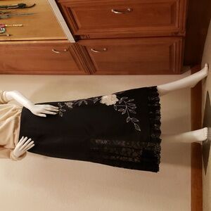 EUC Black midi skirt